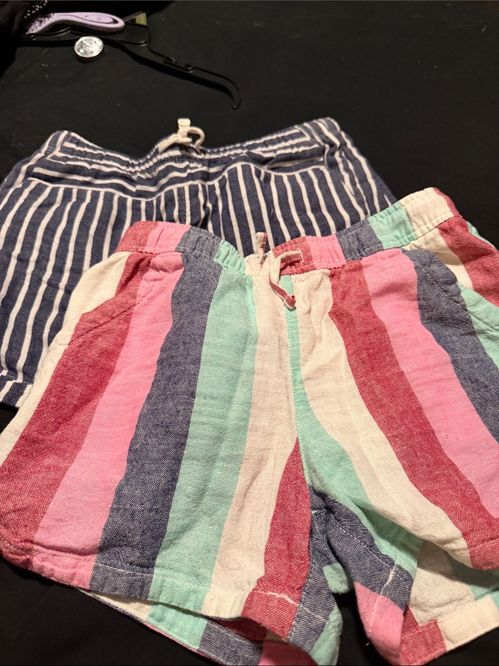 Old Navy Girls' Multicolor Striped Pull-On Shorts